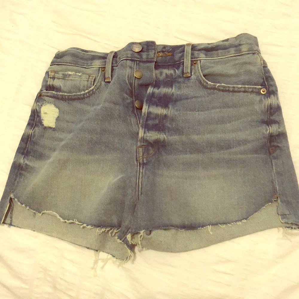 Frame Denim Button-Front Shorts Size 27